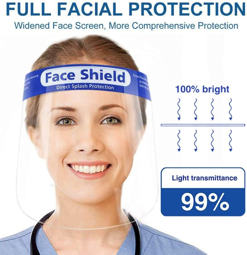 GMT CLEAR FACE SHIELD WITH SPONGE HEADBAND
