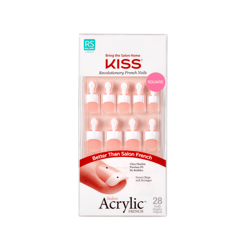 KISS Salon Acrylic French Nails - Halo Effect (KSA01)