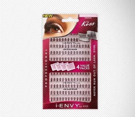 Kiss I-Envy individual Lashes Luxe Black (KPEM01B)