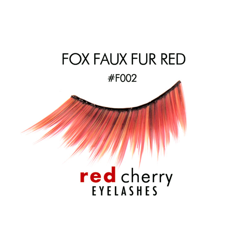 Red Cherry - FAUX FUR Red Hard Eyelash #F002
