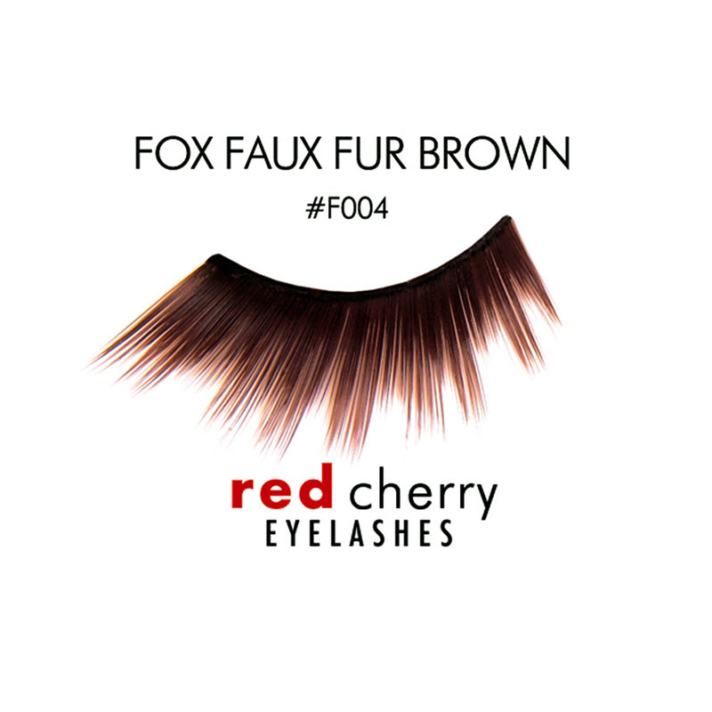 Red Cherry - FAUX FUR Brown Hard Eyelash #F004