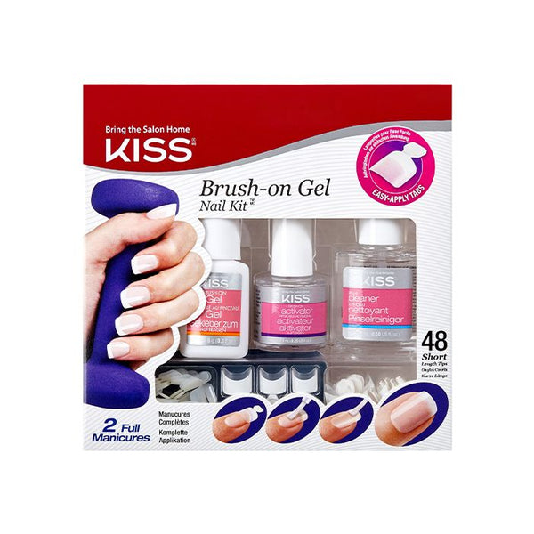 KISS - Brush on Gel Nail Kit - White Tips (KGLK01)